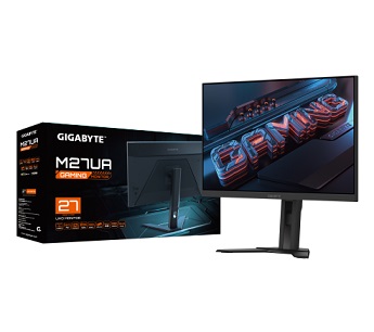 מסך מחשב לגיימרים 27 אינץ' ג'יגהבייט Gigabyte M27UA Gaming Monitor 27 Inch 4K 3840x2160 UHD SS IPS 160Hz 1ms AMD FreeSync Premium 2xHDMI 1xDP 3x USB 1xEarphone Jack Black